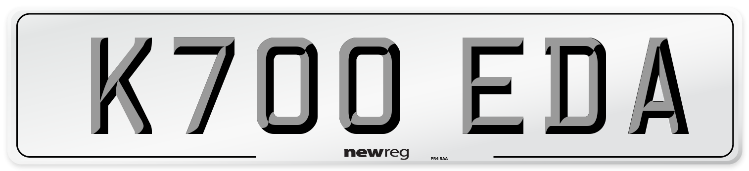 K700 EDA Number Plate from New Reg